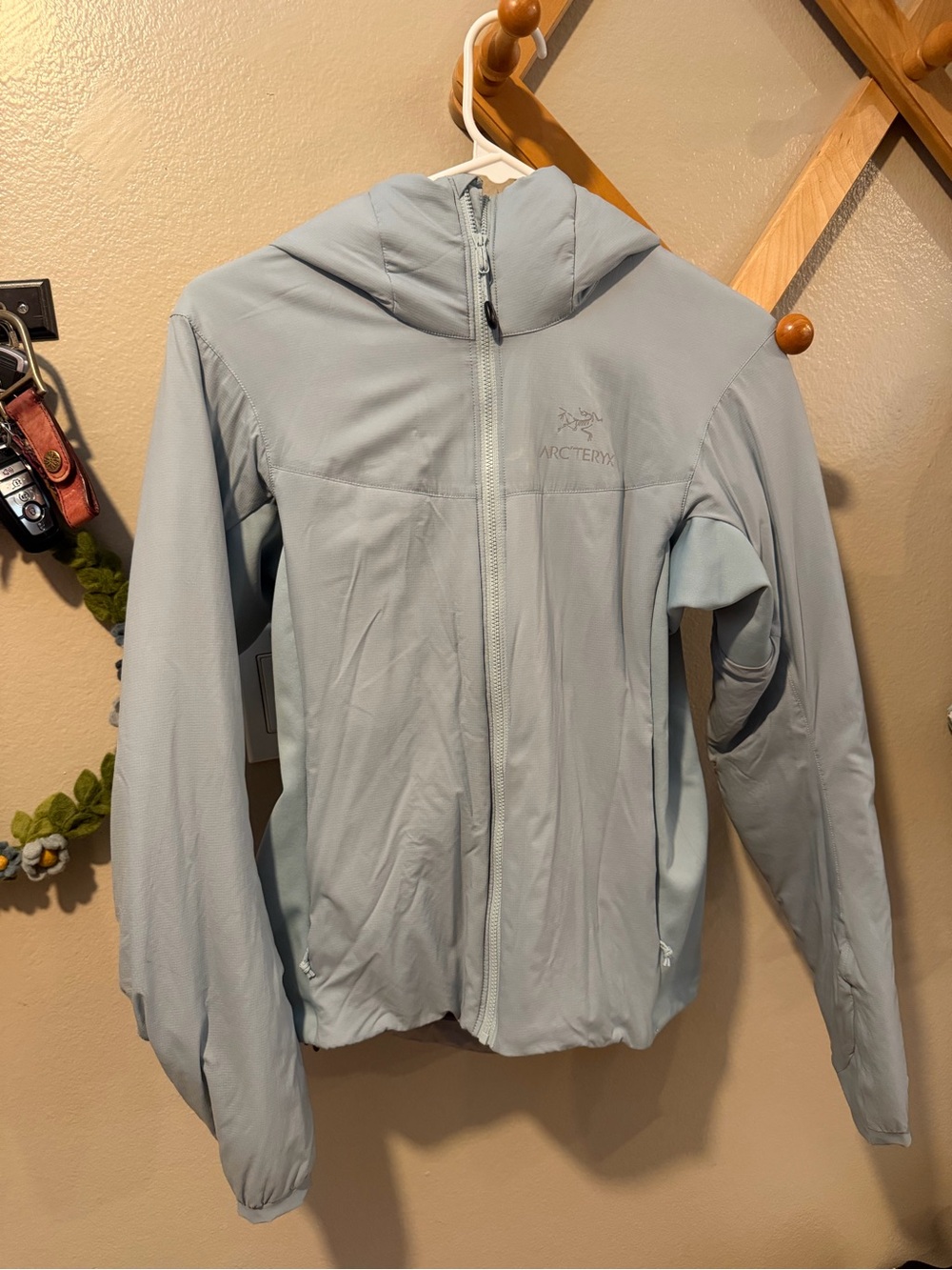 Arc'teryx Women's Pale Blue Hooded Softshell Jacket